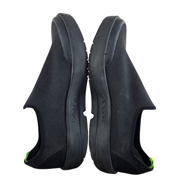 Oofos EeZee Low Shoes Mens 9.5‎ Black Slip On Gym Recovery Athleisure Casual